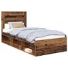 vidaXL Bedframe met hoofdeinde Oudhout 90 x 200 cm Massief grenenhout