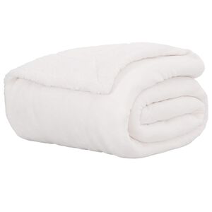 vidaXL Gooi Deken Wit 130 x 150 cm Fleece