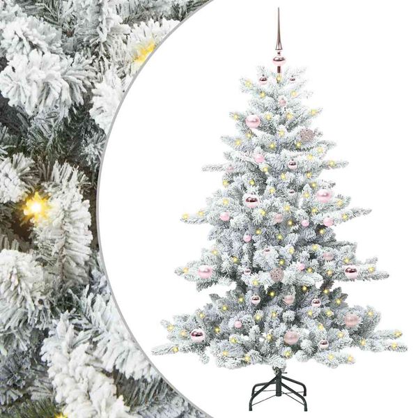 vidaXL Kunstmatige Inklapbare Kerstboom met 150 LED Wit 150 cm PVC