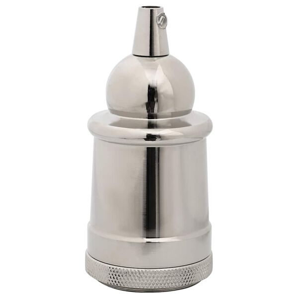 vidaXL Lamphouders 2 st nikkel satijn E27