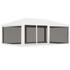 vidaXL Partytent met 4 mesh zijwanden 4x6 m wit