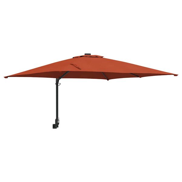vidaXL Tuinparasol Rood en Zwart 248.5 x 247.5 x 160 cm