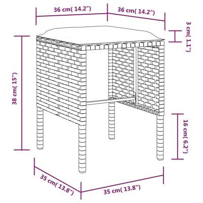 vidaXL 5-delige Loungeset met kussens L-vormig poly rattan grijs