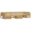 vidaXL Buiten bankenset 8 st Wit en Beige Massief Acaciahout