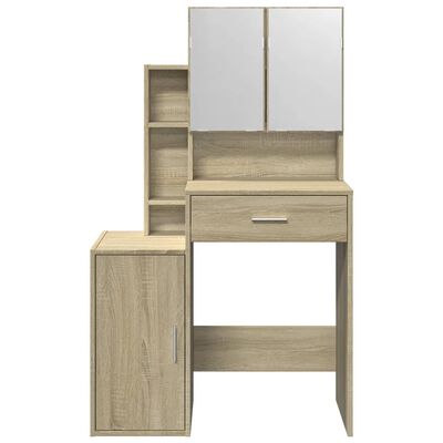 vidaXL Kaptafel met kastje 80x35x132 cm sonoma eikenkleurig