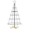 vidaXL Kerst Cone Boom met standaard Zwart 126 cm Staal