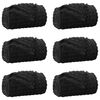 vidaXL Kleden 6 pcs Zwart 200 x 150 cm Fleece