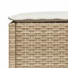 vidaXL 6-delige Loungeset met kussens poly rattan beige