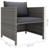 vidaXL 8-delige Loungeset met kussens poly rattan grijs