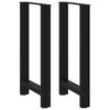 vidaXL Bartafelpoten 2 st 50x(90-91) cm staal zwart