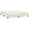 vidaXL Bedframe zonder matras stof cr&egrave;mekleurig 180x200 cm
