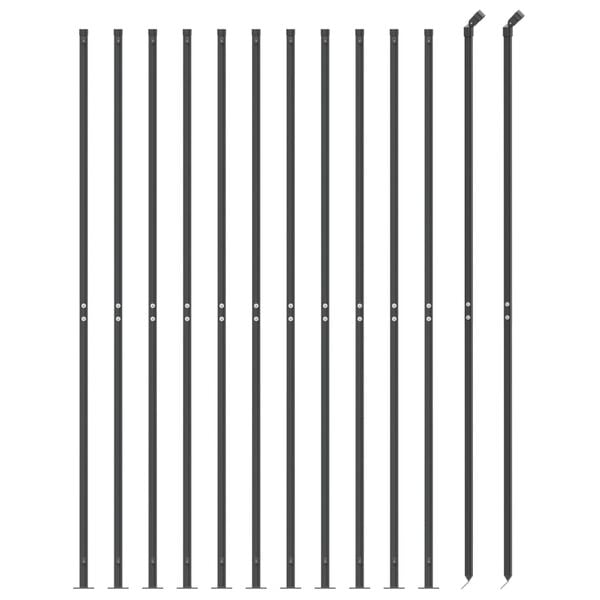 vidaXL Draadgaashek met flens 1,4x25 m antracietkleurig