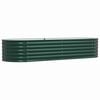 vidaXL Verhoogd bed Groen 240 x 80 x 44 cm Staal