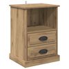vidaXL Nachtkastje 2 pcs Artisan Eiken 36 x 43 x 60 cm Bewerkt hout