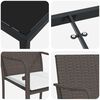 vidaXL Tuin eettafelset 5 pcs Bruin en zwart PE Rattan