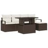 vidaXL Tuin Sofa Set 6 st Bruin en Cr&egrave;me poly rattan