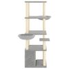 vidaXL Kattenmeubel met sisal krabpalen 147 cm lichtgrijs