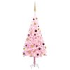 vidaXL Kunstkerstboom met verlichting en kerstballen 210 cm PVC zwart