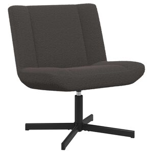vidaXL Draaistoel Donkergrijs 63 x 75 x 76 cm Schapenvacht