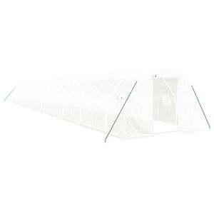 vidaXL Tuinkas met stalen frame 66 m&sup2; 22x3x2 m wit