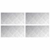 vidaXL Trap Tread 4 st 40 x 20 cm Zilver Aluminium Rechthoekig