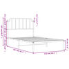 vidaXL Bedframe met hoofdbord metaal zwart 107x203 cm