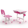 Vipack Kinderbureau verstelbaar Comfortline 201 met stoel roze en wit