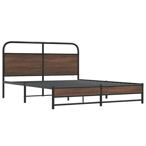 vidaXL Bedframe zonder matras bewerkt hout bruin eikenkleur 150x200 cm