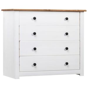 vidaXL Bijzetkast Panama Range 80x40x73 cm grenenhout wit