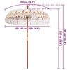 vidaXL Balinese Parasol Crème 185 x 185 x 260 cm