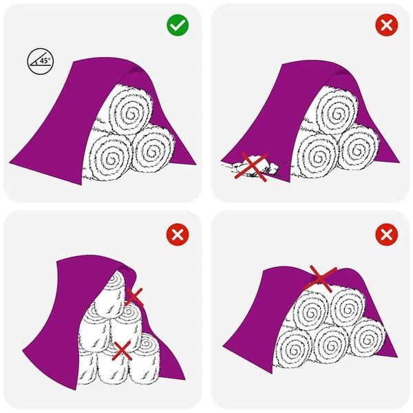 vidaXL Hooibergzeil 10,4x12,5 m 140 g/m&sup2; polypropyleen