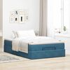 vidaXL Ottoman bed met matras 120x200cm fluweel donkerblauw