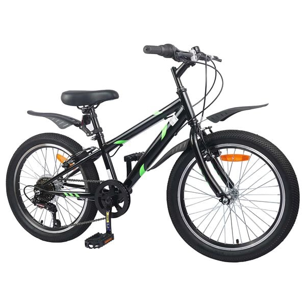 vidaXL Kinderfiets 20 Inch 6-Speed voor 6-11 jaar oud Zwart