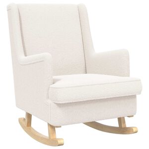 vidaXL Schommelstoel Cr&egrave;mekleurig 62 x 80 x 85 cm Boucl&eacute;