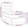 vidaXL Boxspring met matras en LED stof zwart 80x200 cm