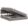 vidaXL LED Opslagbed met Matras Taupe 160 x 200 cm Stof