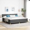 vidaXL Boxspringbed met matras Donkergrijs 200 x 200 cm Stof