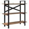 vidaXL Boekenkast 3-laags 100 x 33,5 x 102 cm Bewerkt hout Oud Hout