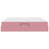 vidaXL Opbergbed met matras met matras Roze 200 x 200 cm Fluweel