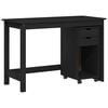 vidaXL Bureau Kas Set 2 st Zwart Massief grenenhout