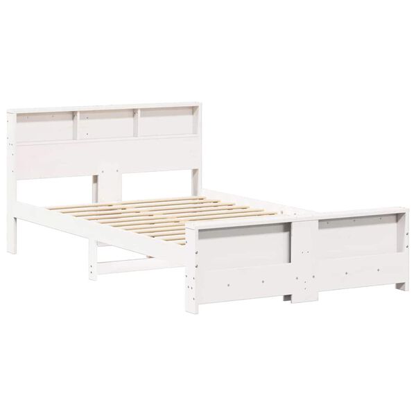 vidaXL Bedframe met hoofdeinde Wit 120 x 200 cm Bewerkt hout