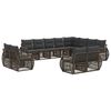vidaXL Tuinbankenset 12 st Grijs en Donkergrijs poly rattan