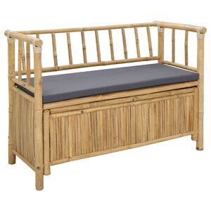 vidaXL Tuinkast Bank 110 x 47 x 80 cm Bamboe Naturel Rechthoekig