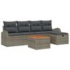 vidaXL Tuinbankenset 6 st Grijs poly rattan