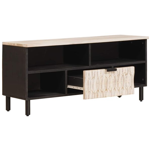 vidaXL TV-kast met lade Witte Was Afwerking 100 x 33,5 x 46 cm