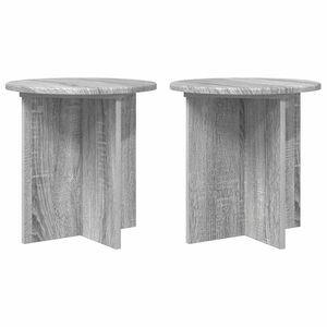 vidaXL Plantenstandaard 2 st Grijs sonoma 40 x 40 x 40 cm Bewerkt hout