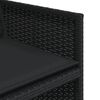 vidaXL 11-delige Tuinset met kussens poly rattan zwart