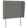 vidaXL Hoofdbord met randen 83x23x118/128 cm stof donkergrijs