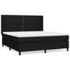 vidaXL Boxspring met matras stof zwart 160x200 cm