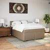 vidaXL Boxspring met matras kunstleer cappuccinokleurig 140x190 cm